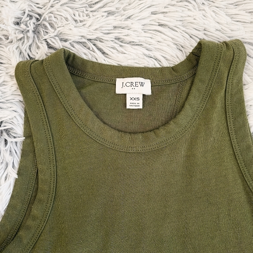 J. Crew Factory Open Back Tank Olive Green size XXS - Picture 7 of 8